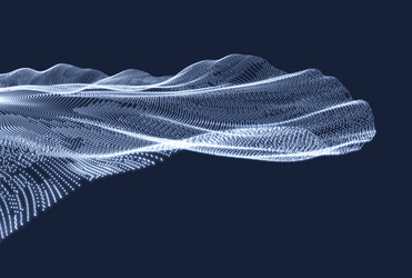 array with dynamic particles 3d technology style vector image