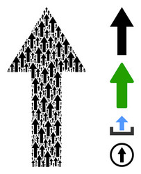 arrow up recursion mosaic self icons vector image