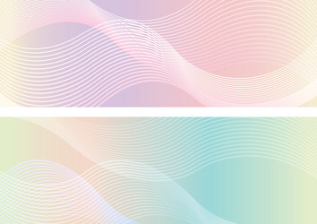 rectangle background set with wavy patterns vector image