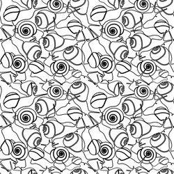seamless pattern with snails vector image