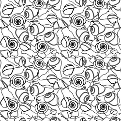 Seamless pattern with snails vector