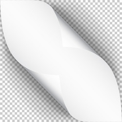 sheet paper with curled corner and soft shadow vector image