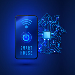 smart home concept remote monitoring and control vector image
