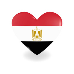 volumetric egypt heart on white background casts vector