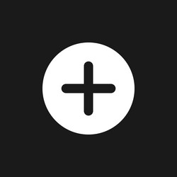 add button dark mode glyph ui icon vector