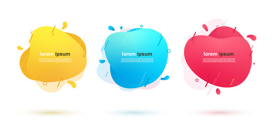 Abstract Liquid Shapes & Geometric Patterns vector image