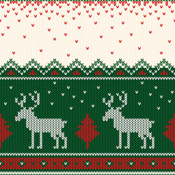 Blue knitted winter seamless pattern Royalty Free Vector