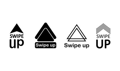 swipe up arrow icon modern button for web vector image