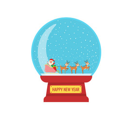 Christmas glass ball or souvenir snow globe vector