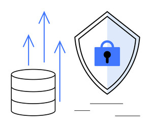 data security concept with server storage vector image