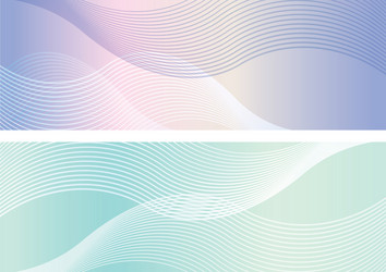 rectangle background set with wavy patterns vector image