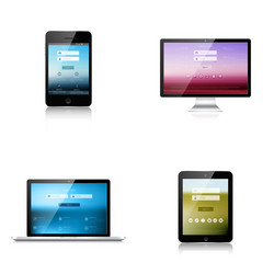 responsive web design adaptive user interface vector image