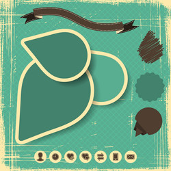 retro style website template design frame vector image