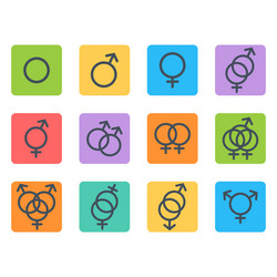 Sexual orientation icons vector