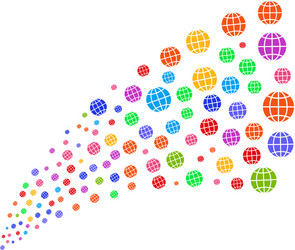 source stream of globe vector image