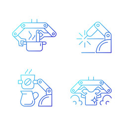automated mechanical devices gradient linear vector image