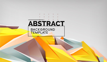 3d geometric triangular shapes abstract background vector image