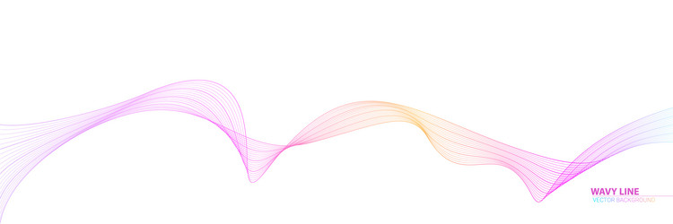 dynamic flowing waves horizontal abstract wavy vector image