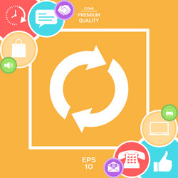reset button reload arrows vector image