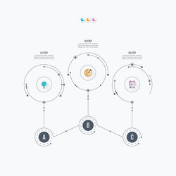 Workflow Diagram Template - Circular Options vector image