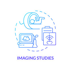 Imaging studies concept icon Royalty Free Vector Image