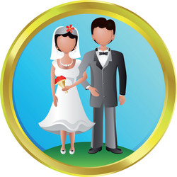 newlyweds vector