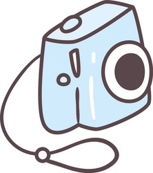 polaroid camera device icon design vector