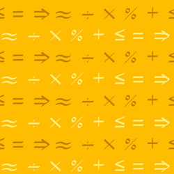 seamless pattern with mathematical symbols vector image