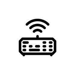 keyboard wireless icon computer component vector image