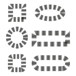 dashed frame set rounded border editable outline vector image