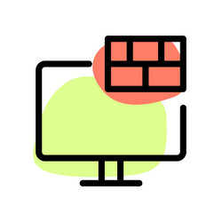 firewall ensuring secure and monitored networks vector image