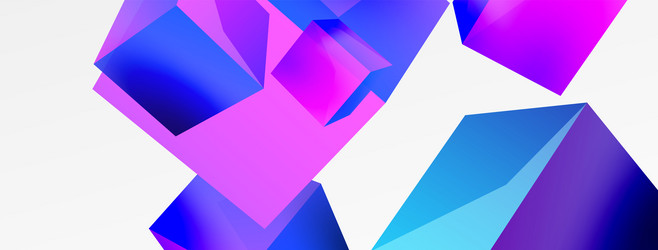 3d cubes abstract background composition vector image