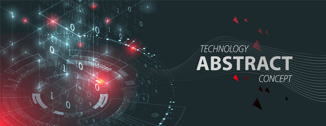 abstract circle technology concept circuit board vector image