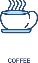 coffee concept 2 colored icon simple line element vector image