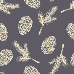 Rustic Pinecone Pattern vector image