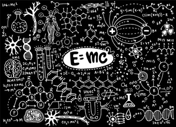 scientific formulas and calculations in p vector image