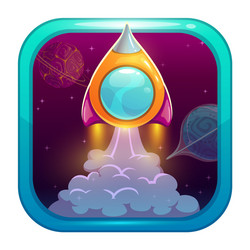 app icon for game or web design with starting vector image