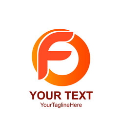 Elegant Initial F Logo - Circle & Ring Vector Image