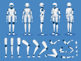 Futuristic Robot Android Character vector image