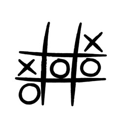 Tic-tac-toe competition vector