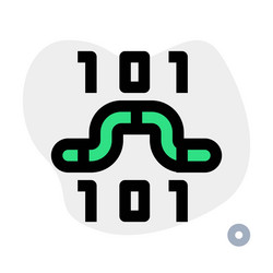 worm a self replicating system malware vector image