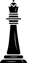 Black queen chess piece isolated style icon vector