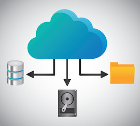 file archive data center web hosting vector