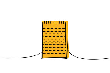 notebook one line colored continuous drawing vector