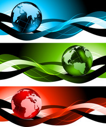 set of banners vector