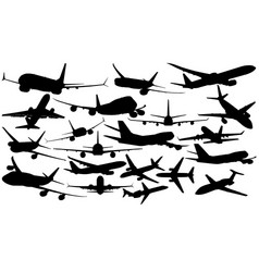 Airplane Silhouettes Vector Image