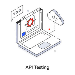 api testing vector image