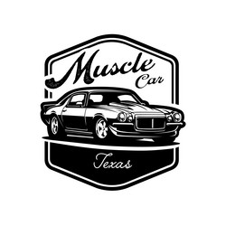 classic muscle car badge logo isolated Vector Image