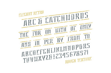 Rough Texture Serif Catchwords Vector Image