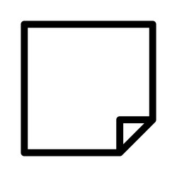 simple square memo icon vector